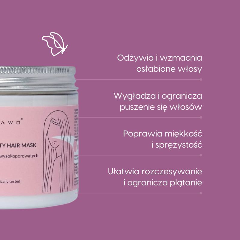 Maska do włosów wysokoporowatych_Mawawo_działanie