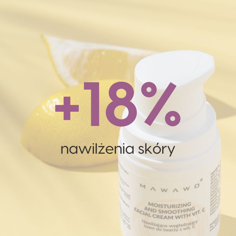 Nawilżająco-wygładzający krem do twarzy z witaminą C_Mawawo_wyniki badań