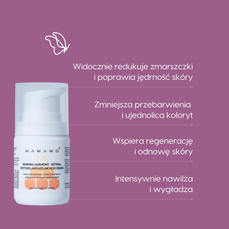 Harmonia odnowy_krem do twarzy_z retinalem_Mawawo_działanie